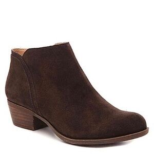Lucky Brand Women’s Barstyn Brown Sided Zip Up Ankle Booties Size 6M